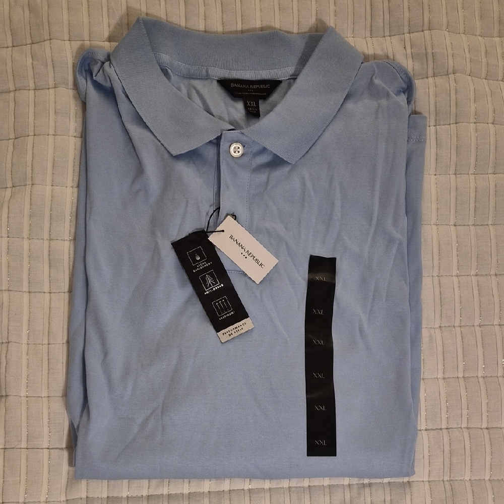 Banana Republic Sky Blue Men's Polo Shirt